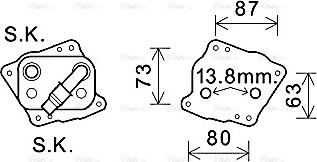 AVA BW3412 - Radiatore olio, Olio motore www.autoricambi360.it