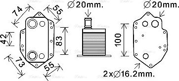 AVA BW3554 - Radiatore olio, Olio motore www.autoricambi360.it