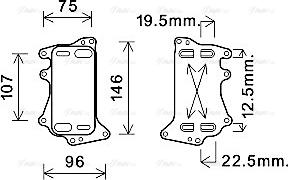 AVA BW3556 - Radiatore olio, Cambio automatico www.autoricambi360.it