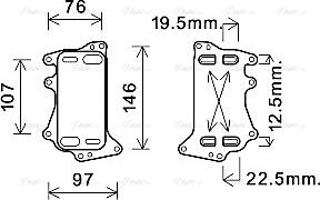 AVA BW3553 - Radiatore olio, Cambio automatico www.autoricambi360.it