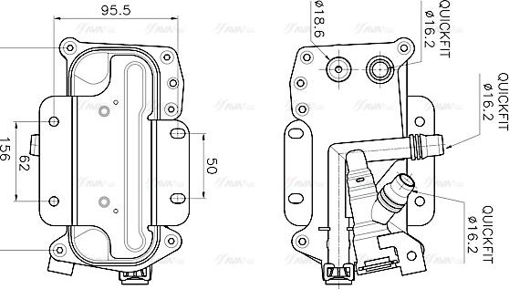 AVA BW3626 - Radiatore olio, Cambio automatico www.autoricambi360.it