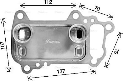 AVA BW3622 - Radiatore olio, Olio motore www.autoricambi360.it
