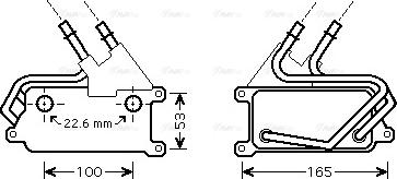AVA BW 3315 - Radiatore olio, Cambio automatico www.autoricambi360.it