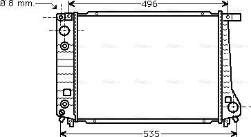 AVA BW2087 - Radiatore, Raffreddamento motore www.autoricambi360.it