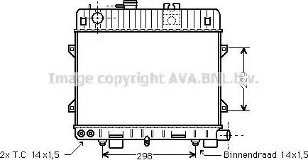 AVA BW 2072 - Radiatore, Raffreddamento motore www.autoricambi360.it