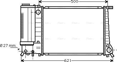 AVA BW 2101 - Radiatore, Raffreddamento motore www.autoricambi360.it