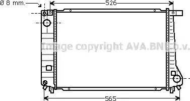 AVA BW 2103 - Radiatore, Raffreddamento motore www.autoricambi360.it