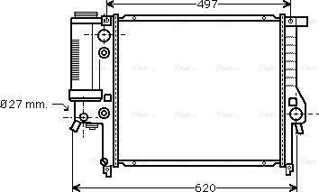 AVA BW 2125 - Radiatore, Raffreddamento motore www.autoricambi360.it