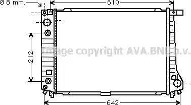 AVA BW 2126 - Radiatore, Raffreddamento motore www.autoricambi360.it