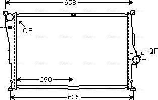 AVA BW 2335 - Radiatore, Raffreddamento motore www.autoricambi360.it