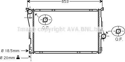 AVA BW 2205 - Radiatore, Raffreddamento motore www.autoricambi360.it