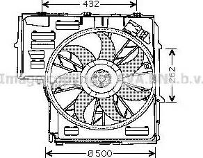 AVA BW 7505 - Ventola, Raffreddamento motore www.autoricambi360.it