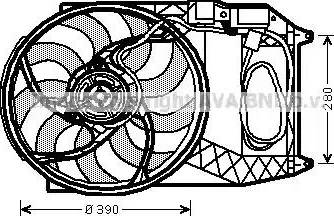 AVA BW 7524 - Ventola, Raffreddamento motore www.autoricambi360.it