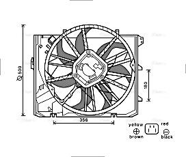 AVA BW7528 - Ventola, Raffreddamento motore www.autoricambi360.it