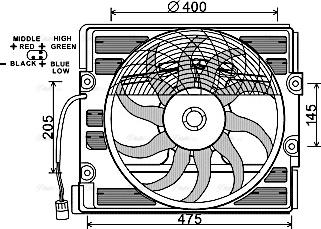 AVA BW 7527 - Ventola, Raffreddamento motore www.autoricambi360.it