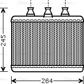 AVA BWA6271 - Scambiatore calore, Riscaldamento abitacolo www.autoricambi360.it