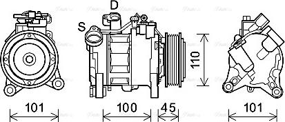 AVA BWAK499 - Compressore, Climatizzatore www.autoricambi360.it