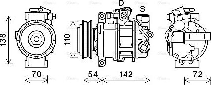 AVA BWAK495 - Compressore, Climatizzatore www.autoricambi360.it