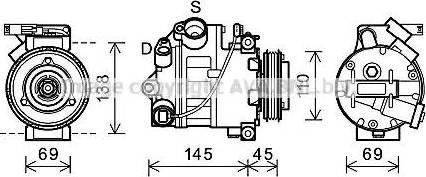 AVA BWK444 - Compressore, Climatizzatore www.autoricambi360.it
