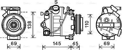 AVA BWAK444 - Compressore, Climatizzatore www.autoricambi360.it