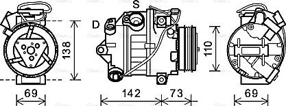 AVA BWAK452 - Compressore, Climatizzatore www.autoricambi360.it