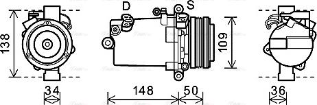 AVA BWAK408 - Compressore, Climatizzatore www.autoricambi360.it