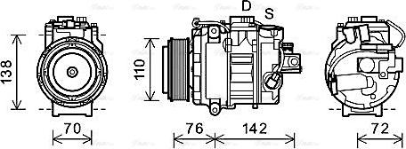 AVA BWAK419 - Compressore, Climatizzatore www.autoricambi360.it