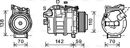 AVA BWAK418 - Compressore, Climatizzatore www.autoricambi360.it
