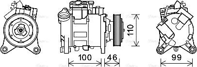 AVA BWAK489 - Compressore, Climatizzatore www.autoricambi360.it