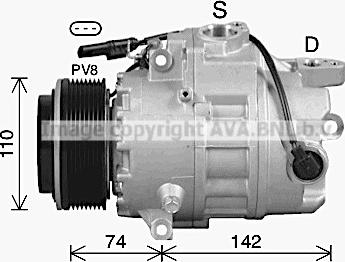 AVA BWK619 - Compressore, Climatizzatore www.autoricambi360.it