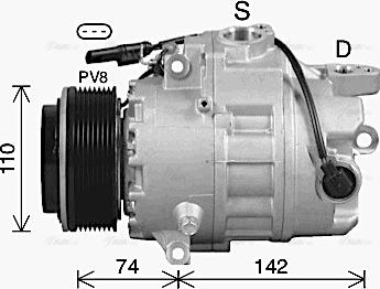 AVA BWAK619 - Compressore, Climatizzatore www.autoricambi360.it