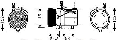 AVA BWAK059 - Compressore, Climatizzatore www.autoricambi360.it