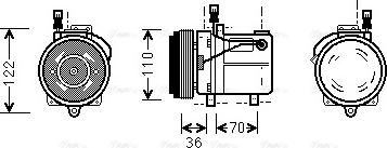 AVA BWAK060 - Compressore, Climatizzatore www.autoricambi360.it