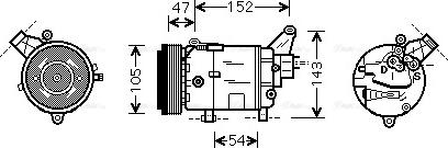 AVA BWAK076 - Compressore, Climatizzatore www.autoricambi360.it