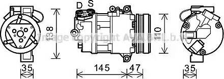 AVA BWK395 - Compressore, Climatizzatore www.autoricambi360.it