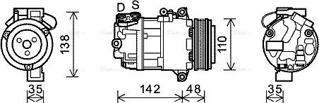 AVA BWAK390 - Compressore, Climatizzatore www.autoricambi360.it