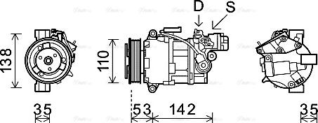 AVA BWAK393 - Compressore, Climatizzatore www.autoricambi360.it