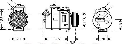 AVA BWAK309 - Compressore, Climatizzatore www.autoricambi360.it