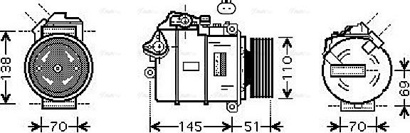 AVA BWAK384 - Compressore, Climatizzatore www.autoricambi360.it