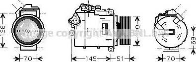 AVA BWK384 - Compressore, Climatizzatore www.autoricambi360.it