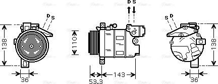 AVA BWAK321 - Compressore, Climatizzatore www.autoricambi360.it