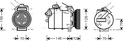 AVA BWAK226 - Compressore, Climatizzatore www.autoricambi360.it