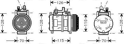 AVA BWAK227 - Compressore, Climatizzatore www.autoricambi360.it