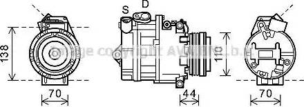 AVA BWK407 - Compressore, Climatizzatore www.autoricambi360.it
