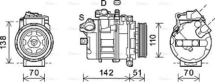 AVA BWK417 - Compressore, Climatizzatore www.autoricambi360.it