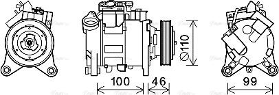 AVA BWK489 - Compressore, Climatizzatore www.autoricambi360.it