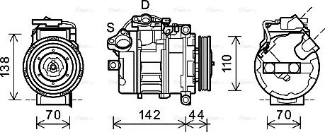 AVA BWK429 - Compressore, Climatizzatore www.autoricambi360.it