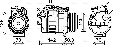 AVA BWK428 - Compressore, Climatizzatore www.autoricambi360.it