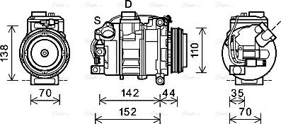 AVA BWK423 - Compressore, Climatizzatore www.autoricambi360.it