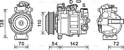 AVA BWK551 - Compressore, Climatizzatore www.autoricambi360.it
